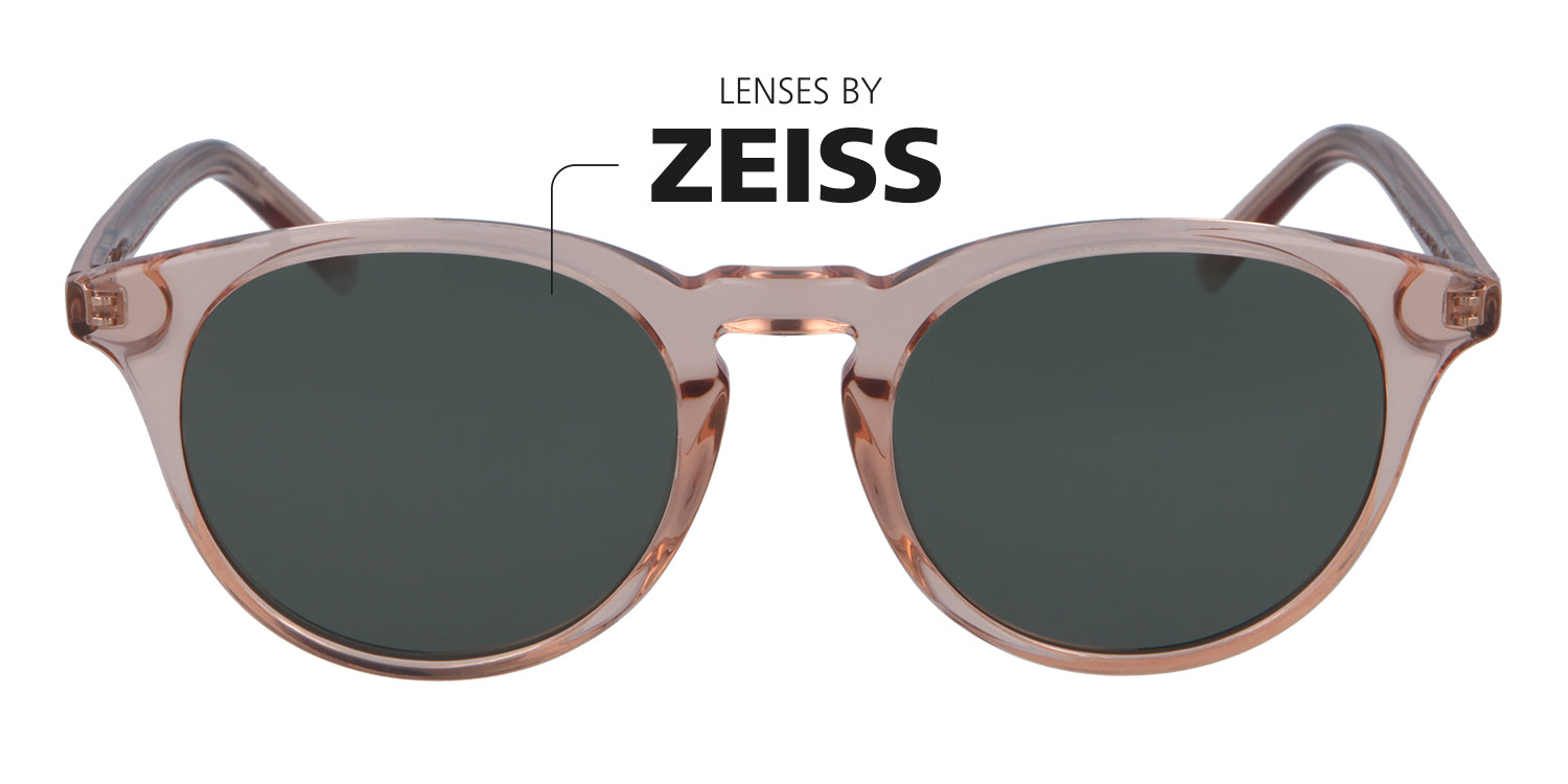 Lunettes de soleil roses avec verres Zeiss, vue de face #Color_Rose G15